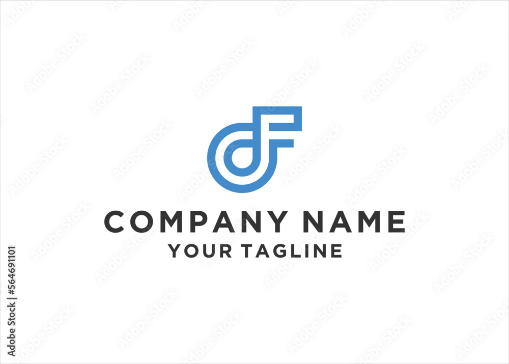 DF letter logo design vector illustration DF letter logo design vector illustration