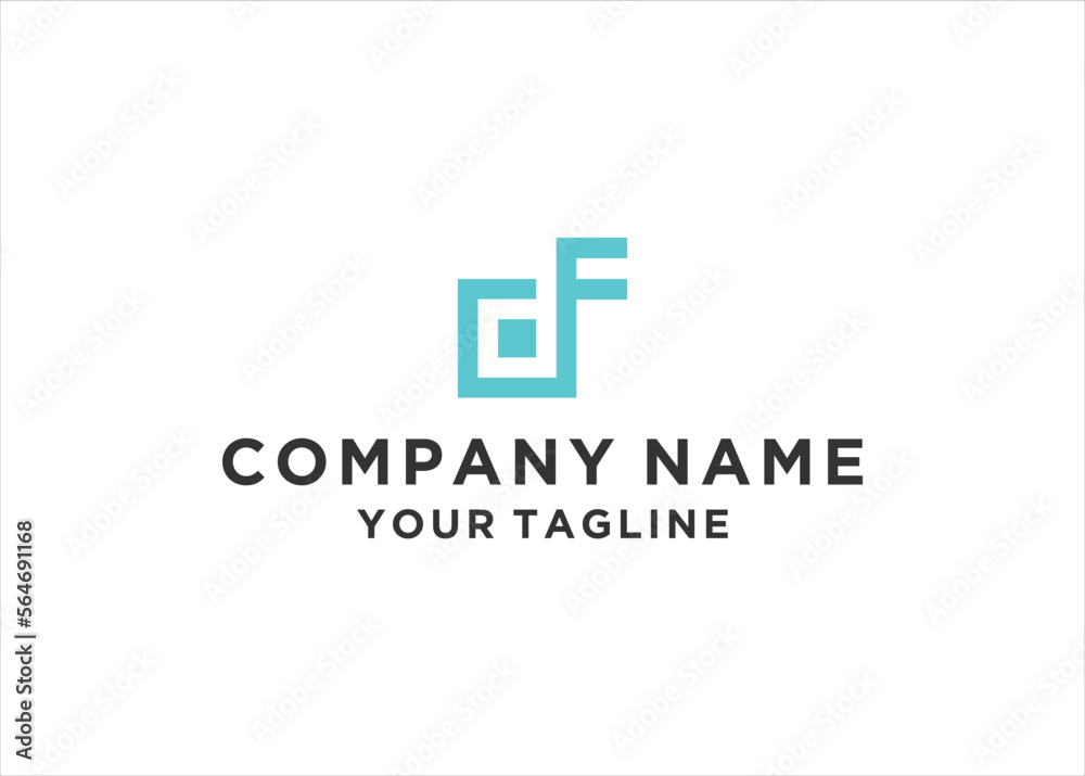 DF letter logo design vector illustration	