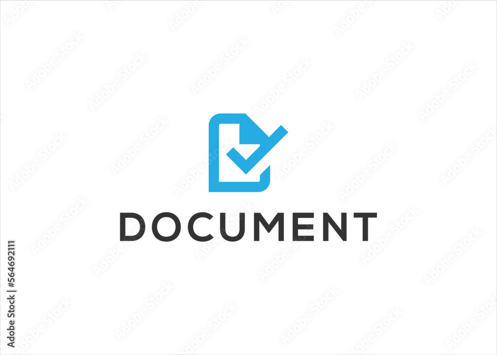 Document check fine logo design template Document check fine logo design template