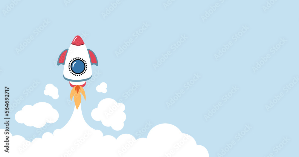 Rocket ship launch background vector. Concept of business product on market, startup, growth, creative idea. Rocket ship launch background vector. Concept of business product on market, startup, growth, creative idea.