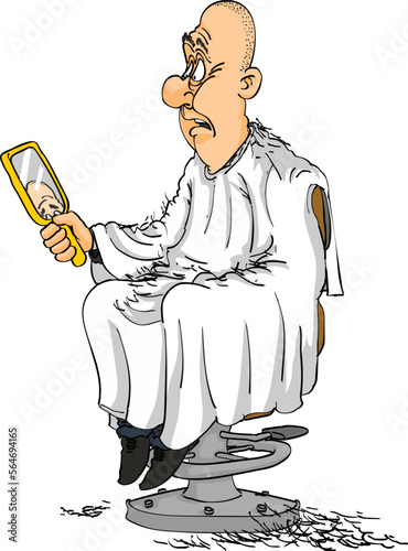 Haircut cartoon man character  