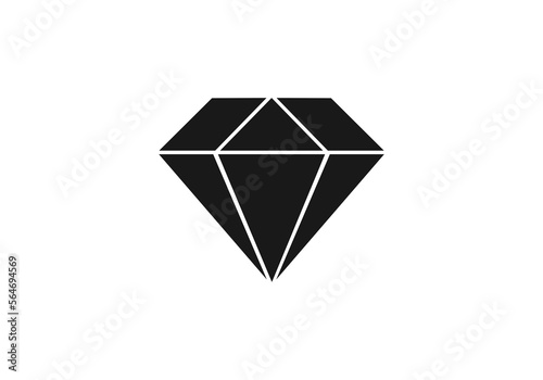 Diamond logo. Diamond symbol Jewelery shop sign template
