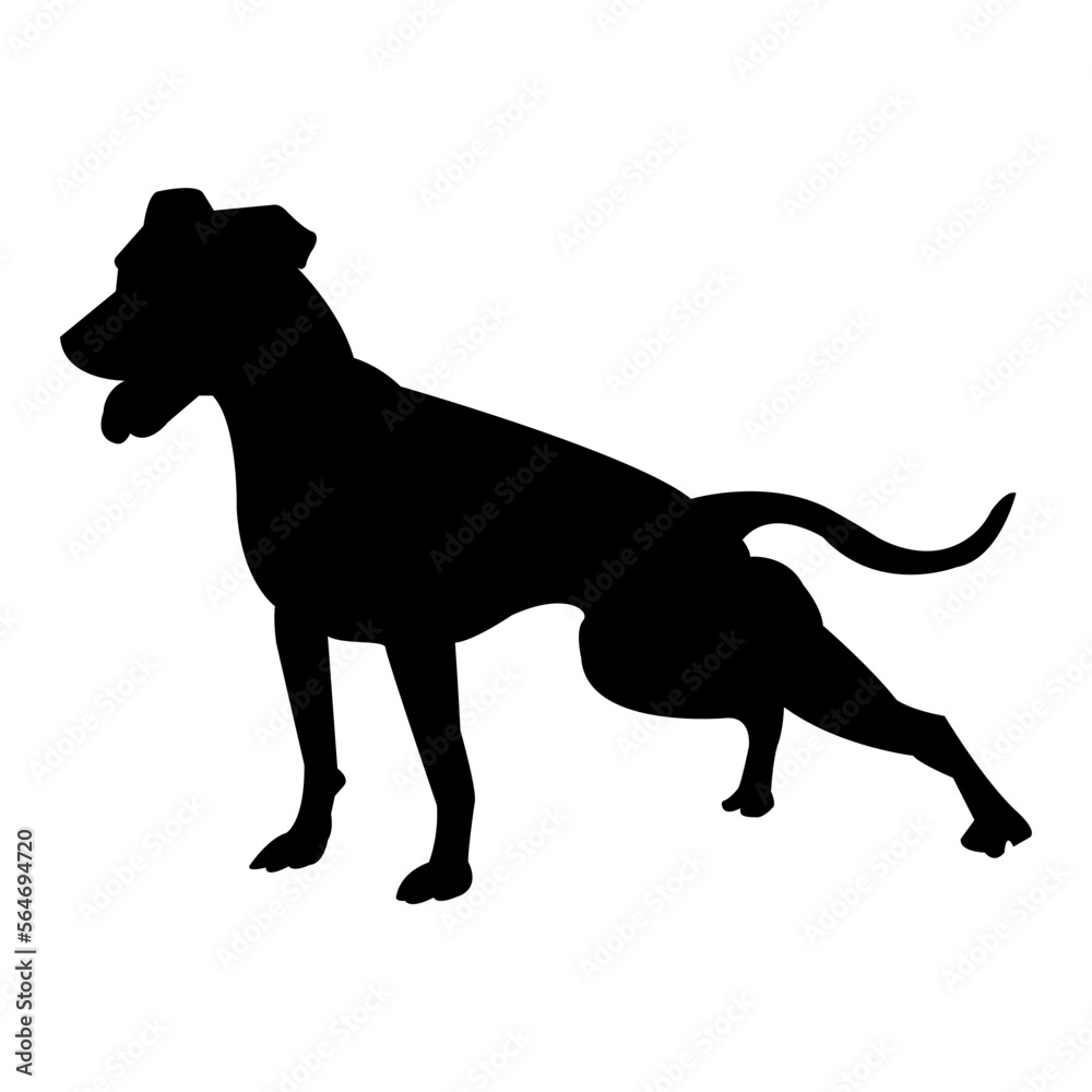 AMERICAN PIT BULL TERRIER DOG SILHOUETTE