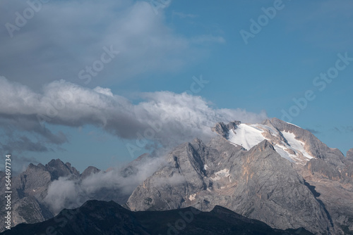 Marmolada glacier and some clouds on the summit © Francesco Fanti
