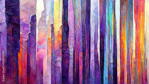 Purple multi Colorful rainbow abstract color spectrum line illustration Generative AI Content by Midjourney