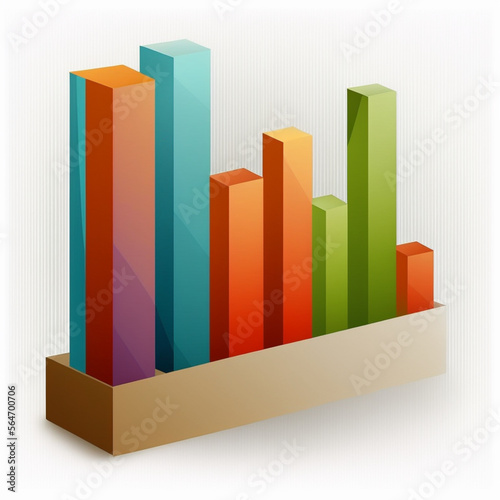 Chart candles statistics Website Business Vector Design Logo Icon created with generative AI technology