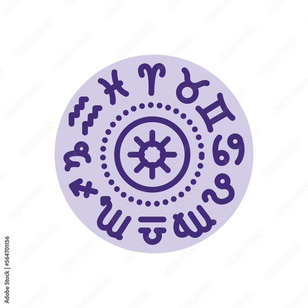 Horoscope symbol line icon. Isolated vector element. Horoscope symbol line icon. Isolated vector element.