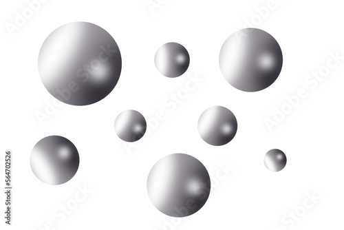3D Steel Glossy silver ball background abstract metal