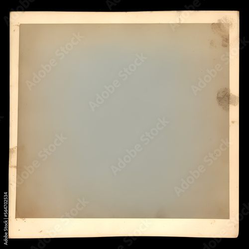 Wallpaper Mural blank vintage square photograph with stains generative AI illustration Torontodigital.ca