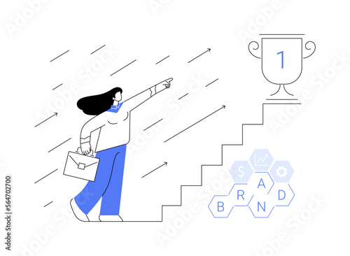 Branded competition abstract concept vector illustration.