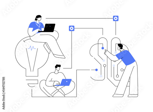 Brainstorming abstract concept vector illustration.