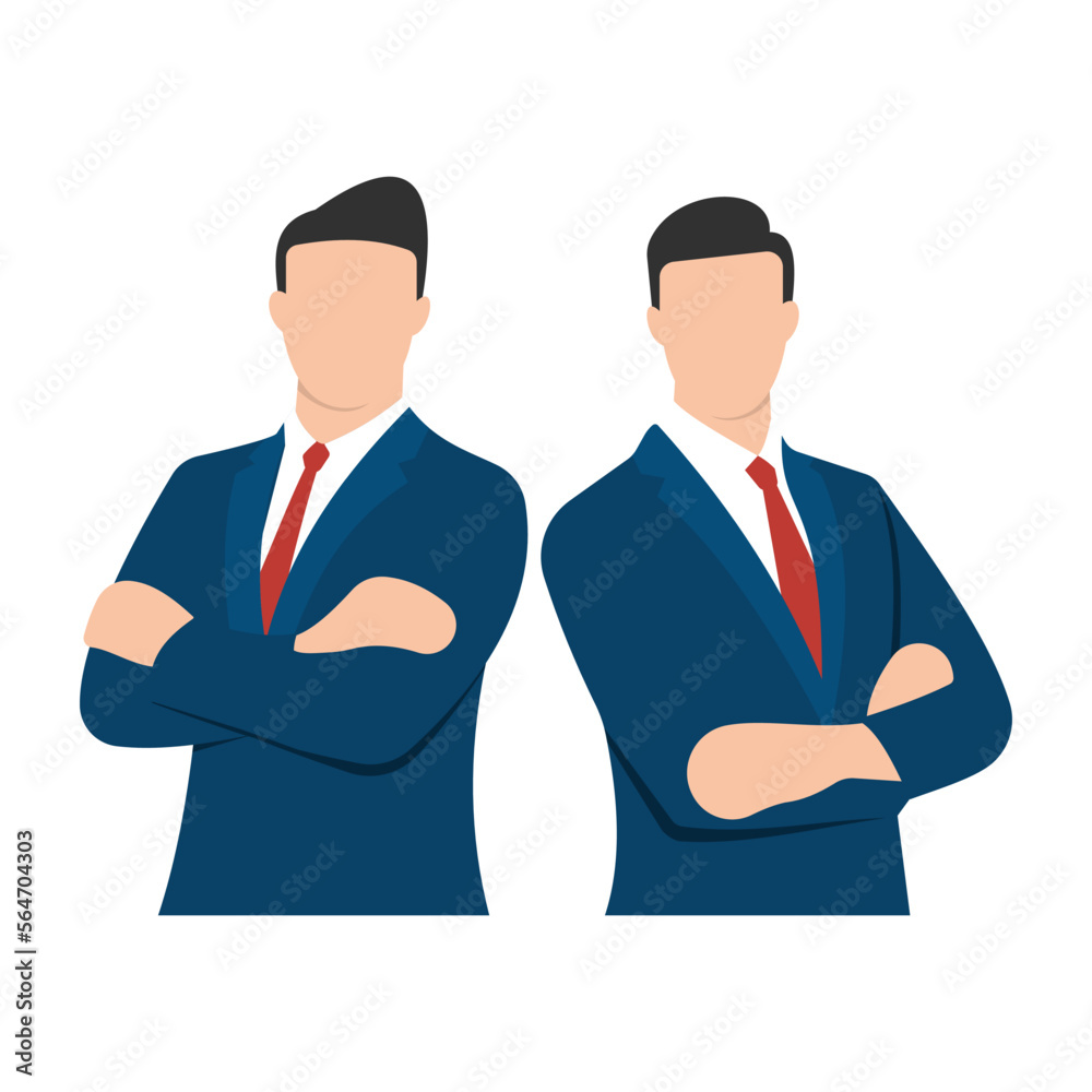 Flat people characters Businessman and businesswoman.Two business partners flat vector illustration. Flat people characters Businessman and businesswoman.Two business partners flat vector illustration.