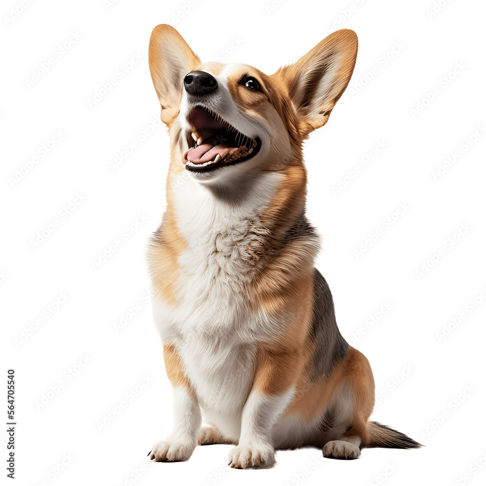 dog, sit down, happy, pet, transparent background png file