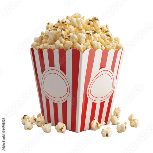 popcorn bucket, transparent background png © LUPACO PNG