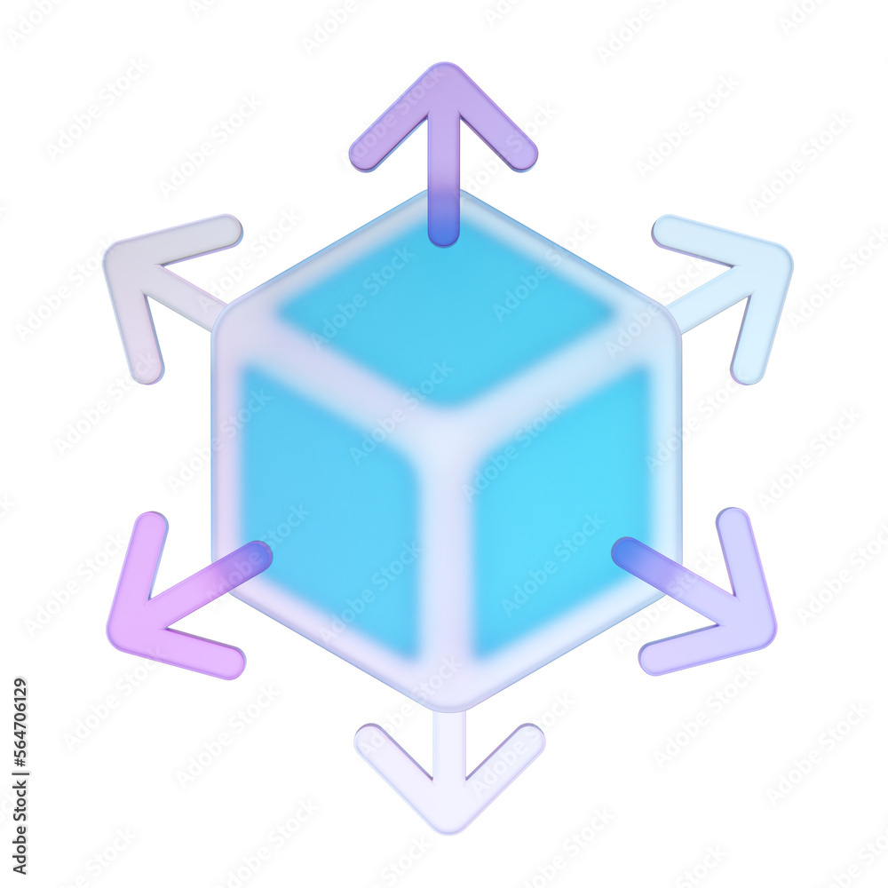 block scale 3d render illustration block scale 3d render illustration
