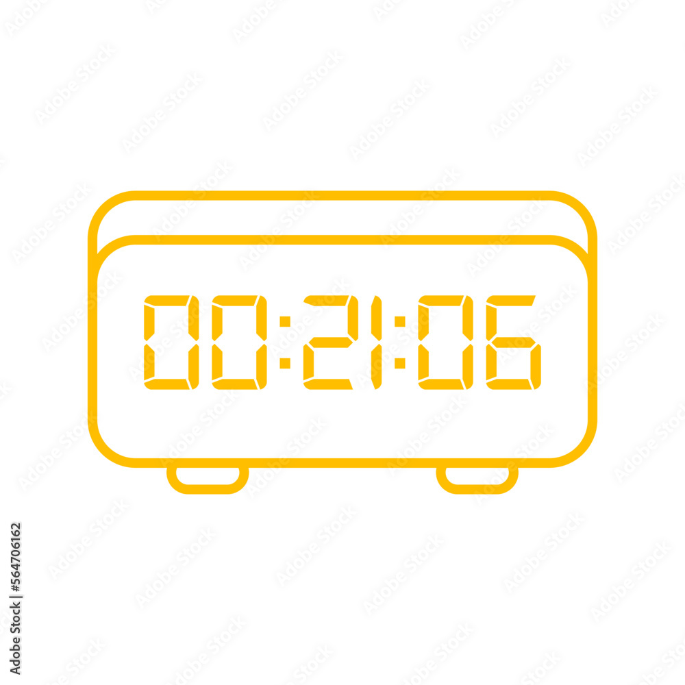 Digital clock icon vector design illustration. Digital clock icon vector design illustration.