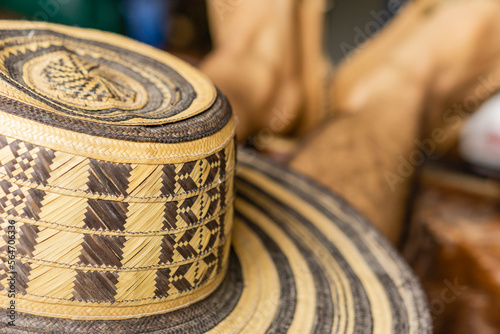 traditional colombian caribbean hat "sombrero vueltiao" © Daniel Ching