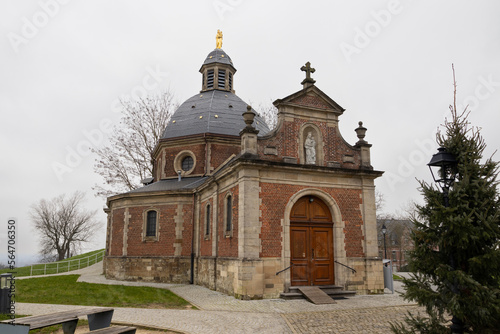 The lovely neo-baroque chapel of Our Lady of Oudenberg in Geraardsbergen, East Flanders, Belgium. A hill top landmark on the Tour of Flanders cycle race. photo