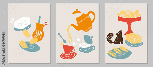 Tea/Coffee time illustration posters