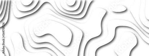 Abstract white papercut design background with overlap layer, 3D papercut background Abstract paper cut slime background. Banner with 3D abstract background.