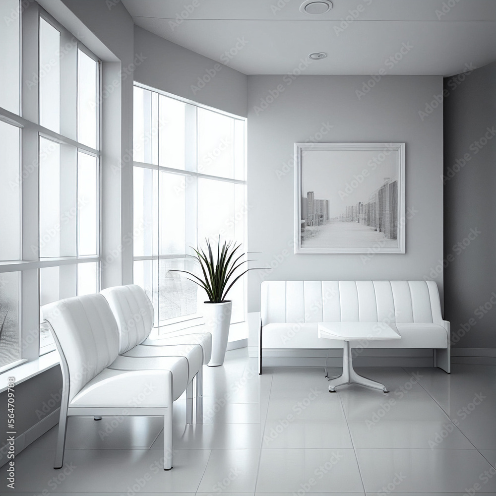 Modern interior design waiting room 1 Modern interior design waiting room 1