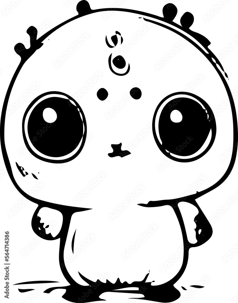 Obraz premium cartoon, cute, monster, eyes, graphics, illustrations, creature, whimsical, adorable, designs, characters, portraits, vector, children, childrens book, happy, cartoon, comic, illustrations, colorful,