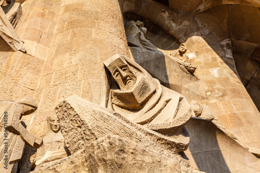 Exterior of the Sagrada Familia church (The Basílica de la Sagrada