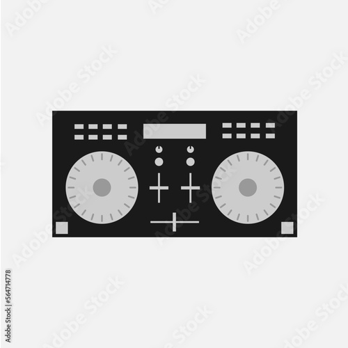 DJ CONTROLLER MUSIC EDM DANCE VECTOR ICON ILLUSTRATION