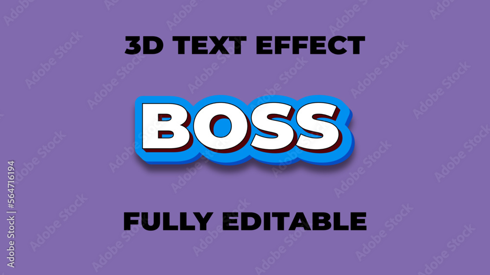 3d text effect Vector Fully Editable