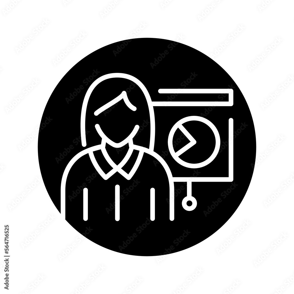 Fototapeta premium Teacher line icon. Self development