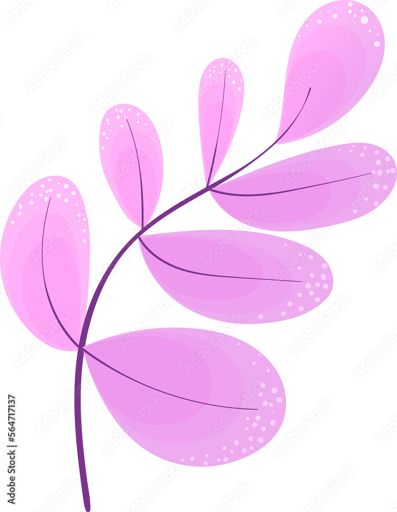 sprig with round leaf purple sprig with round leaf purple