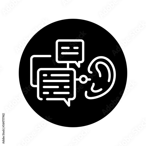 Rumors olor line icon. Pictogram for web page