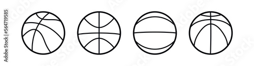 Vector basketball ball icons isolated on white background. Basketball icons set set. Vector illustration