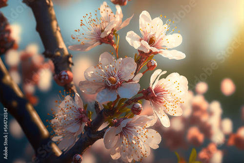 Blossom in spring, generative ai