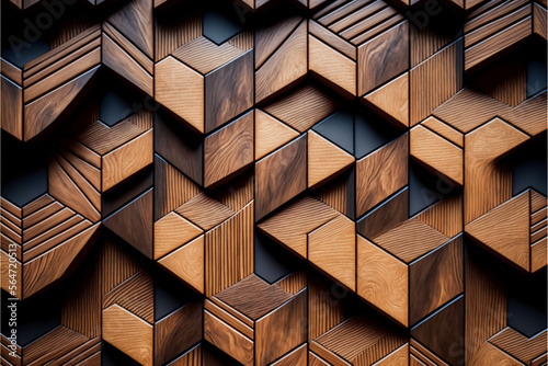 abstract wooden background. Generative AI