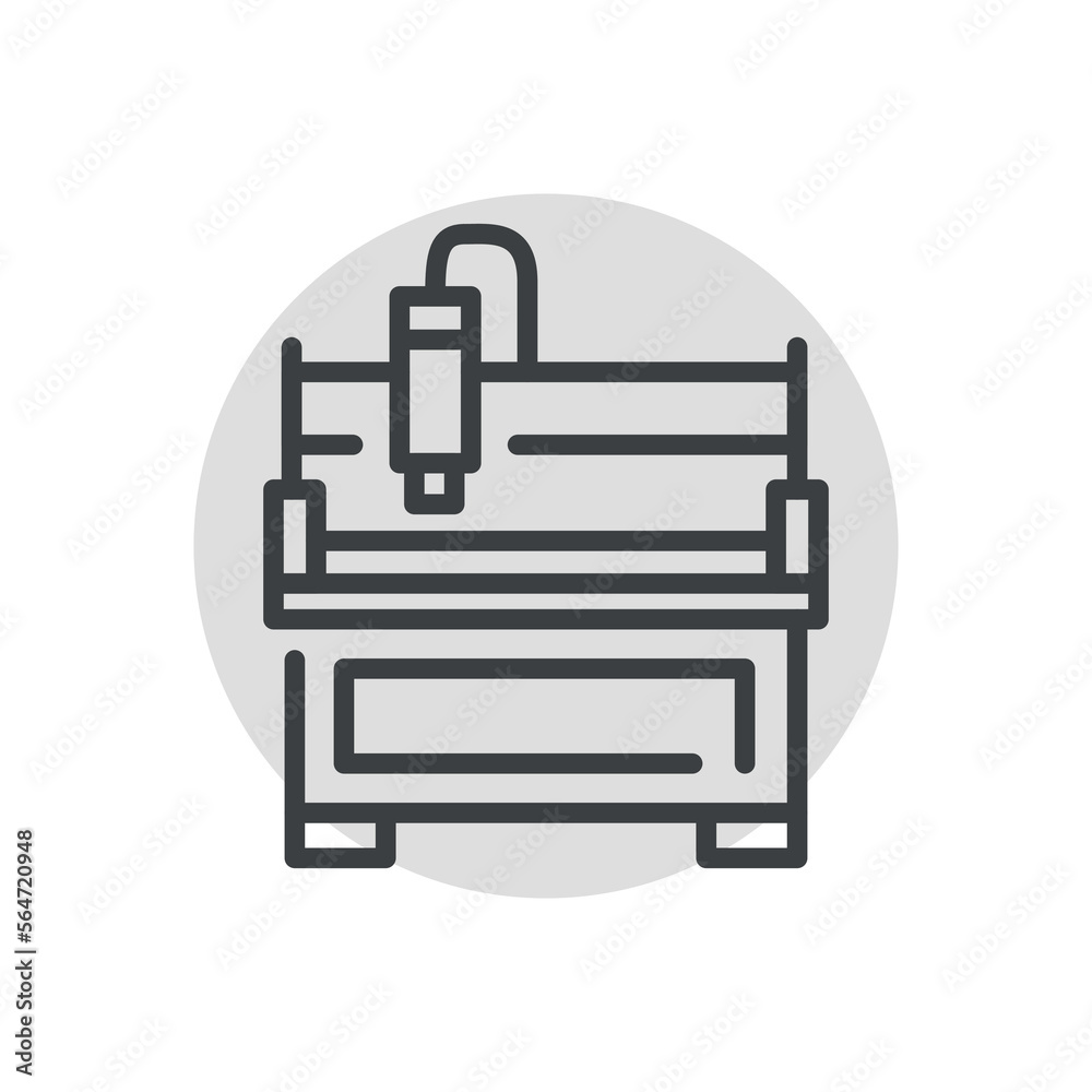 Forming machine сolor line icon. Metal work. Forming machine сolor line icon. Metal work.