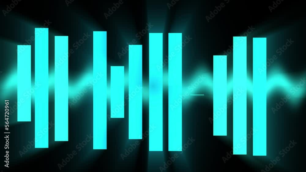 Pulsating audio levels wave bar chart Pulsating audio levels wave bar chart