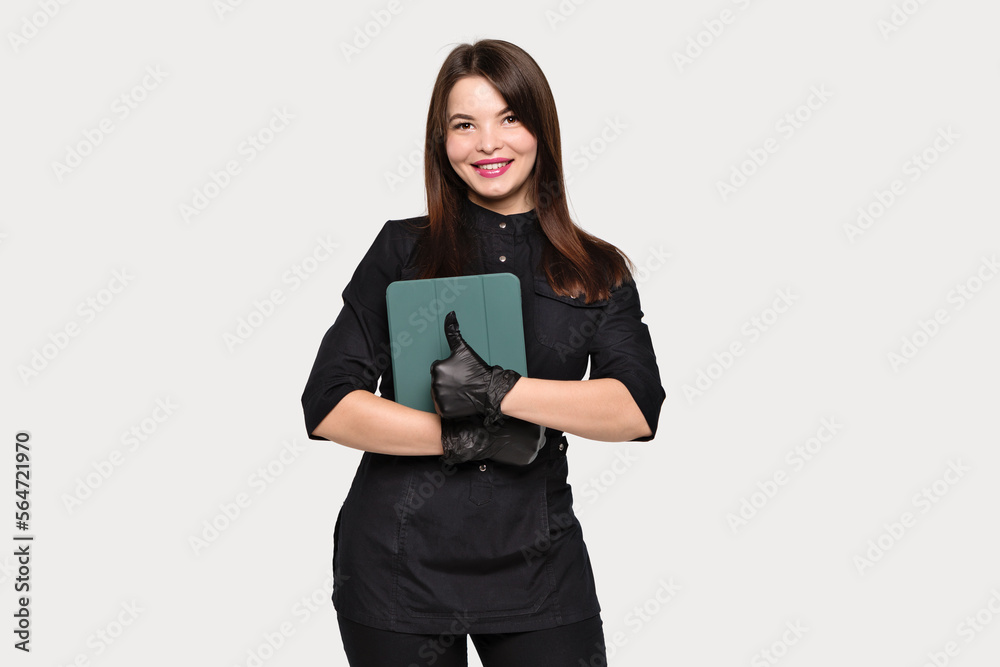 Сosmetician in medical uniform indoor Сosmetician in medical uniform indoor