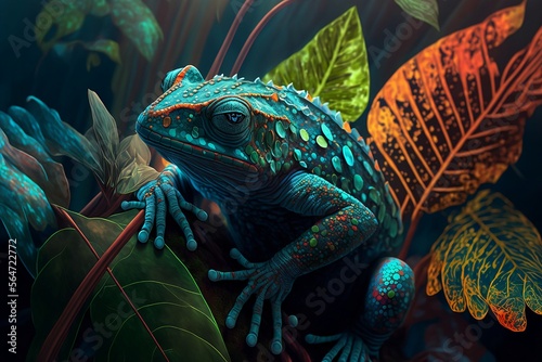Jungle Frog Wallpaper Generative AI © Lexie