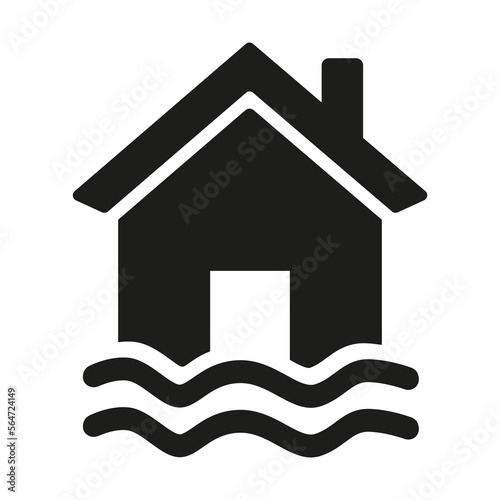 Flood icon on white background.