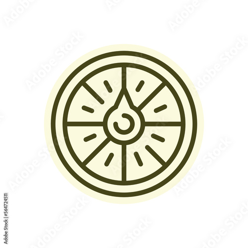Fortune wheel black line icon. Casino game.