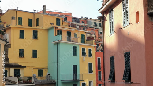 case colorate Cinque Terre, Liguria, Italia
