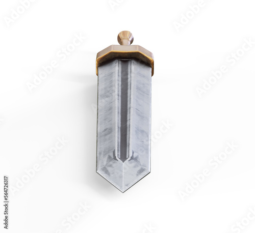 3d render of dirk knife isolated on white