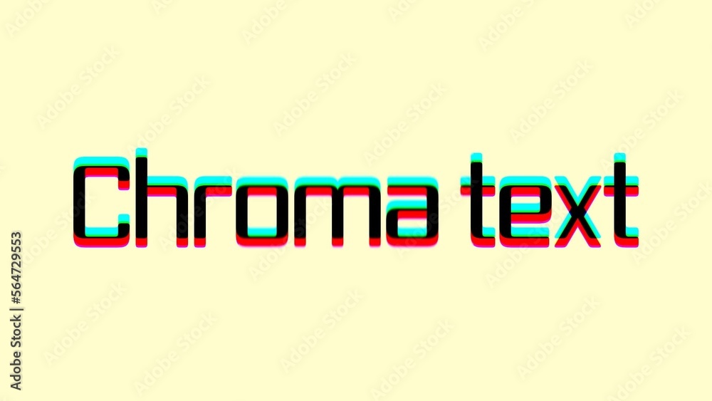 Chromatic Aberration Text Overlay Stock Template Adobe Stock