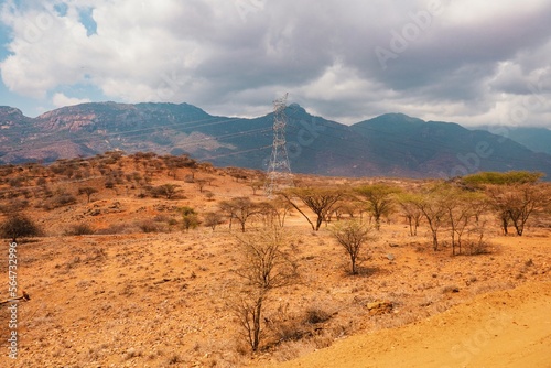 Scenic view of Ndoto Mountains in Ngurunit District, Marsabit County, Kenya photo