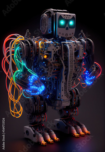 Robot RJ45 - Generative AI illustration