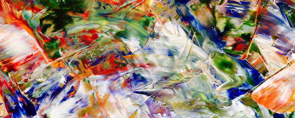 Fototapeta premium Color texture. Hand drawn oil painting on canvas. Abstract art background. Modern, contemporary art. Colorful canvas. Wall decor background 