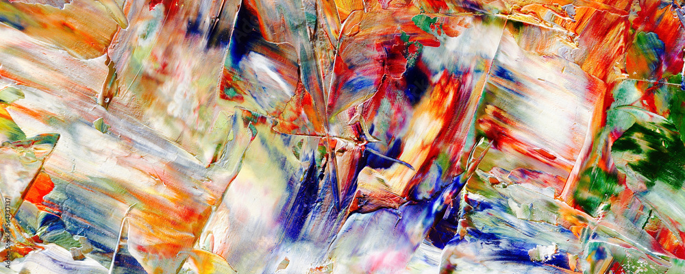 Fototapeta premium Color texture. Hand drawn oil painting on canvas. Abstract art background. Modern, contemporary art. Colorful canvas. Wall decor background 