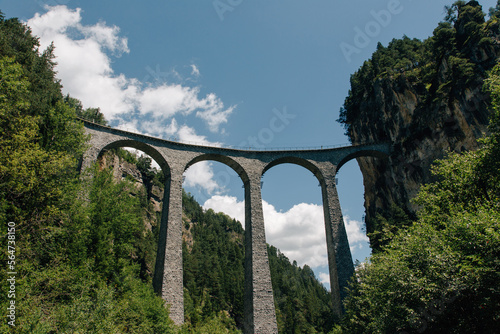 Panoramic view to a viaduct at Zügenschlucht