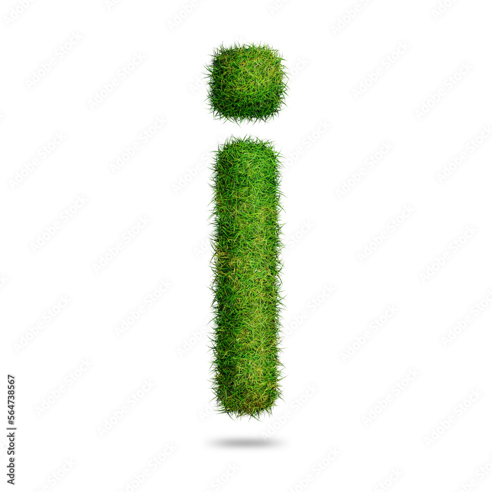Green grass alphabet letter i for text or education concept
Green grass alphabet letter i for text or education concept
